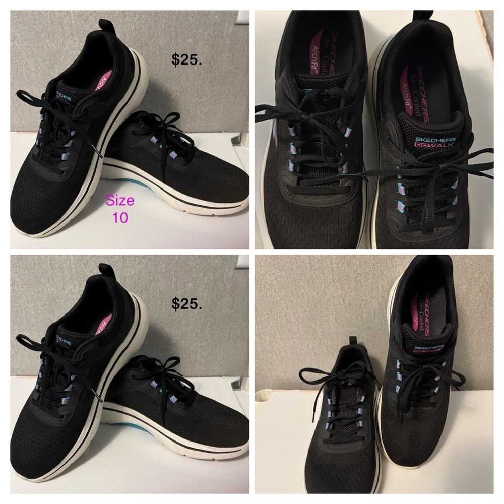 Skechers Black and White Sneakers